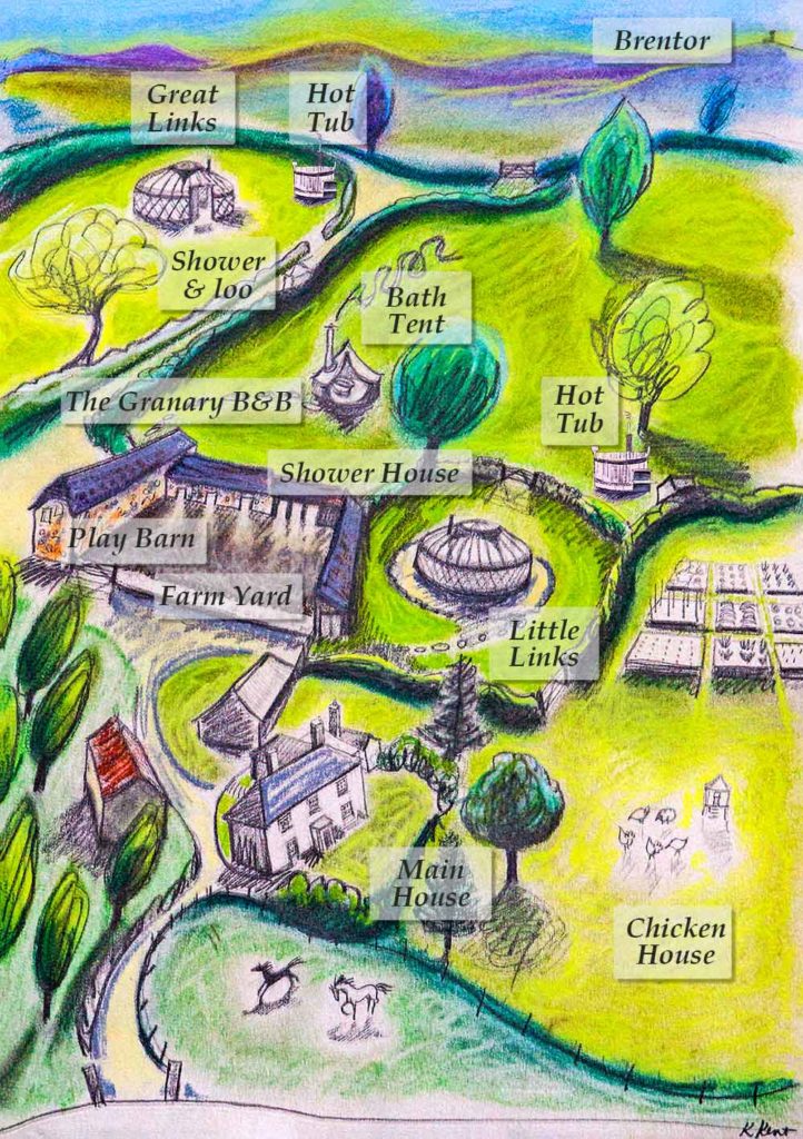 Devon Yurt farm map