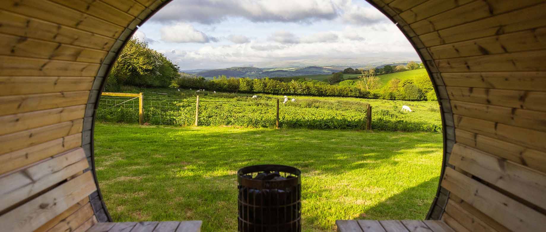 View from the sauna across Dartmoor