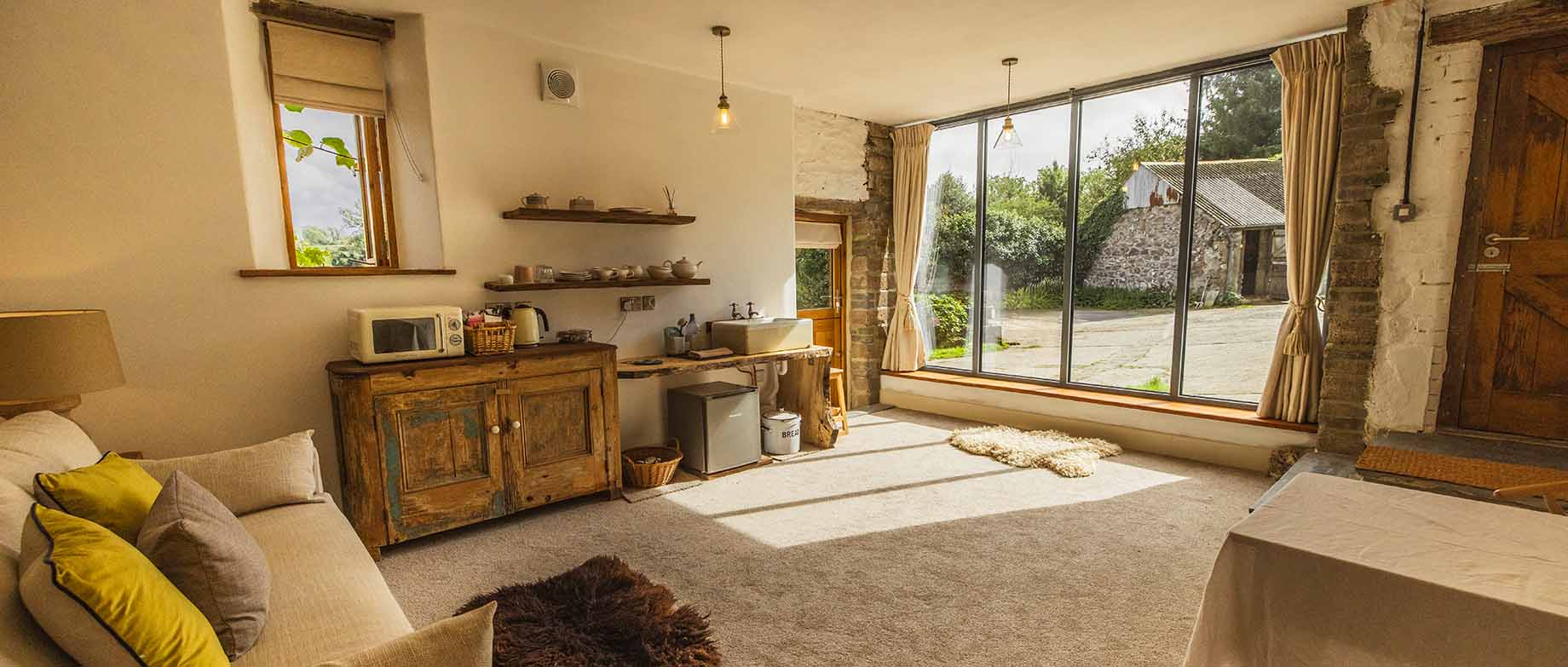 The Shippon Barn with views across the farmyard